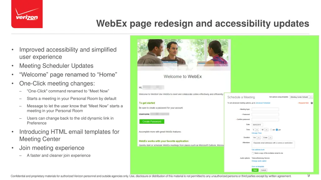 webex page redesign and accessibility updates