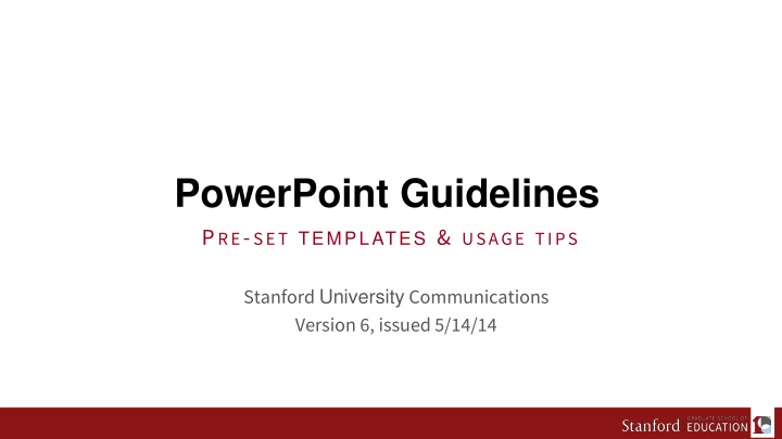 powerpoint guidelines p re set templates usage