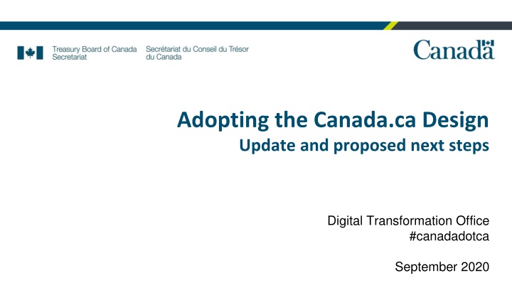 adopting the canada ca design update and proposed