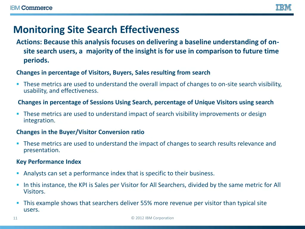 monitoring site search effectiveness actions
