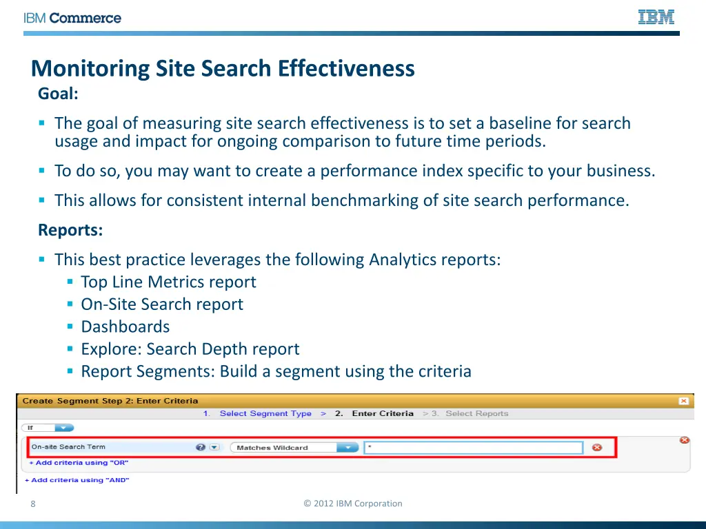 monitoring site search effectiveness goal