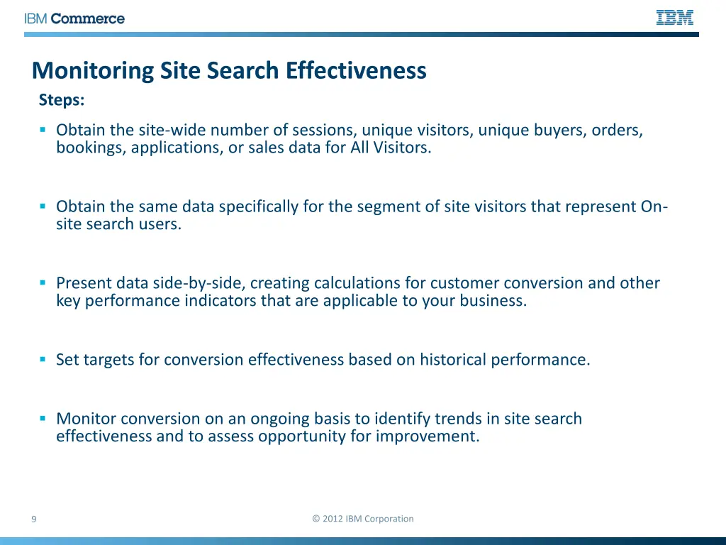 monitoring site search effectiveness steps