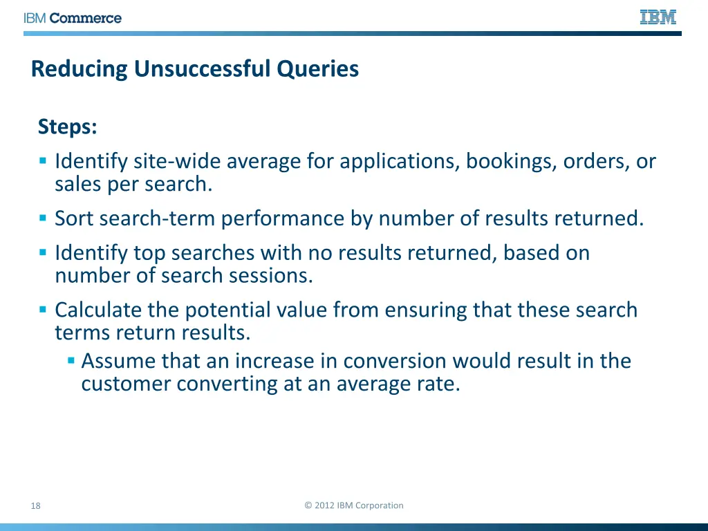 reducing unsuccessful queries 2