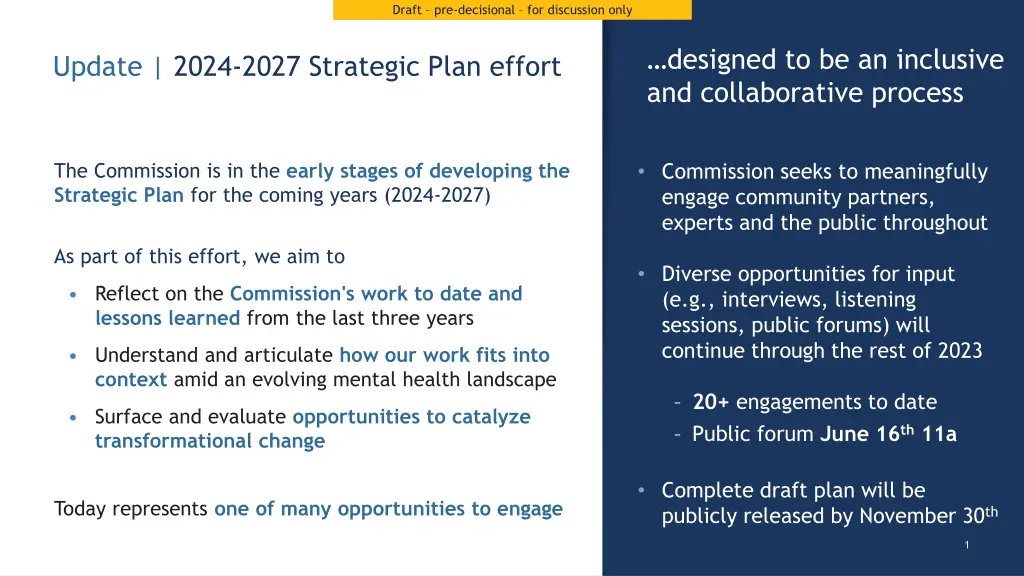 internal draft for discussion draft