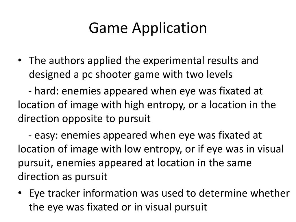 game application