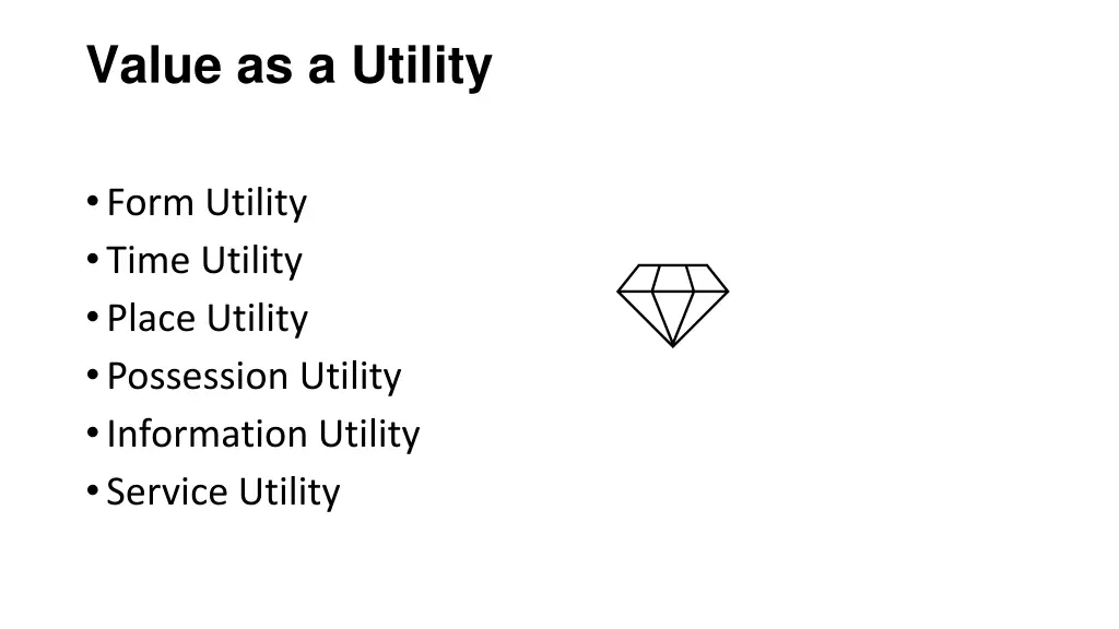 value as a utility