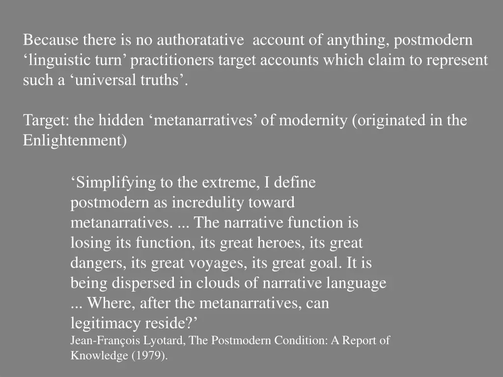 because there is no authoratative account