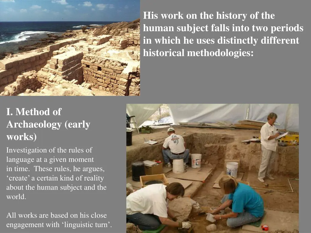 his work on the history of the human subject