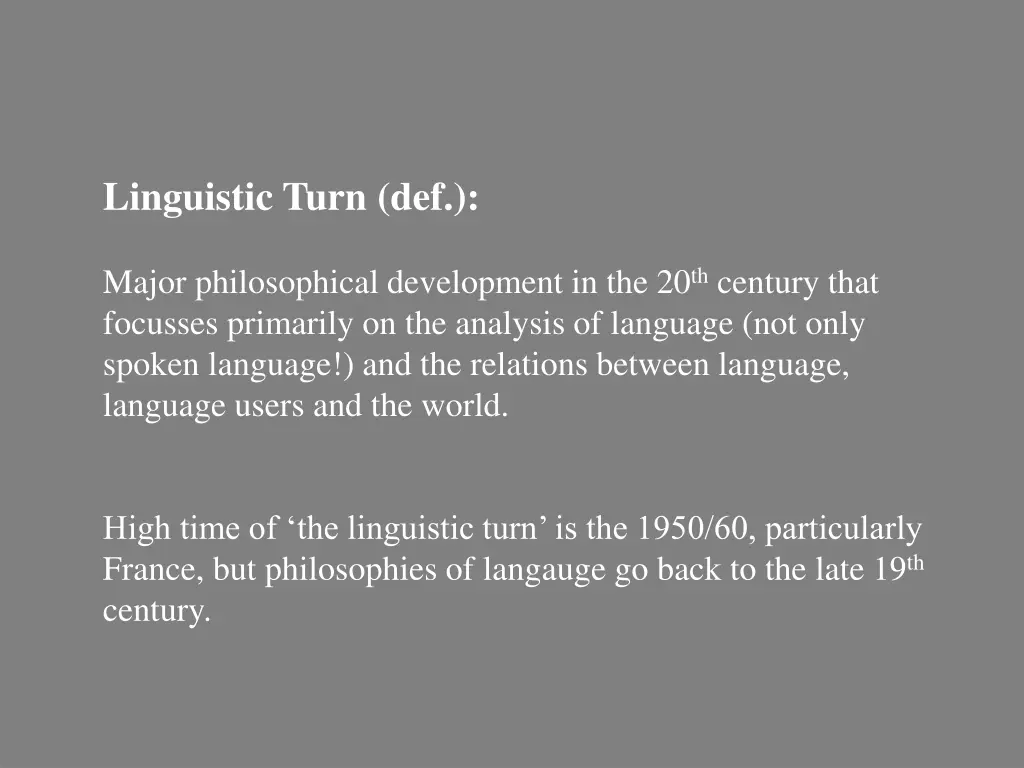 linguistic turn def