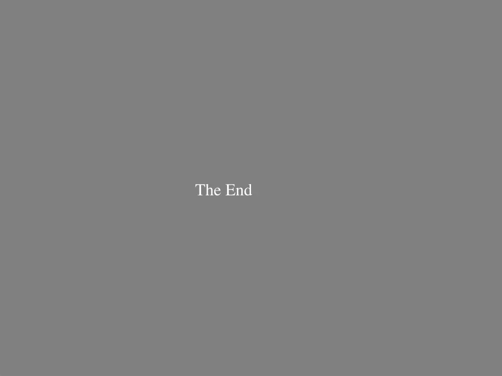 the end