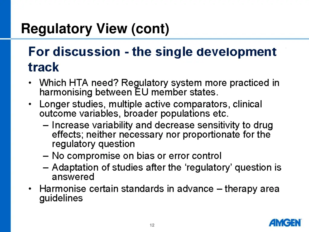 regulatory view cont