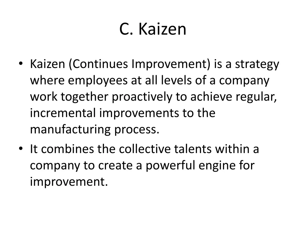 c kaizen