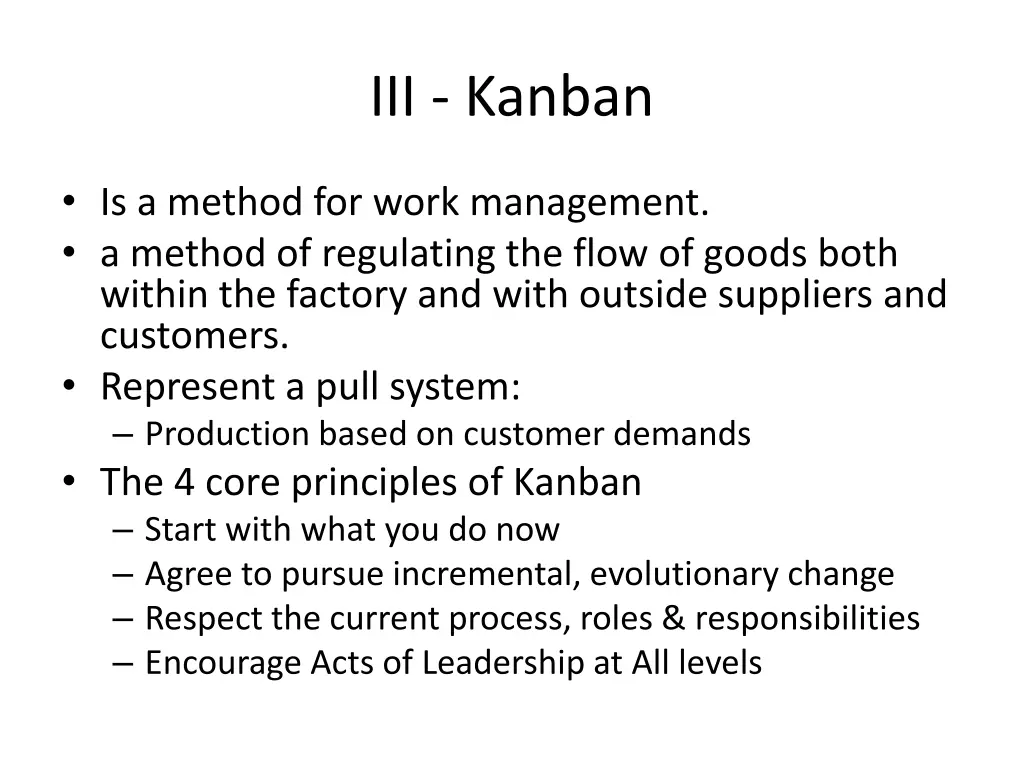 iii kanban