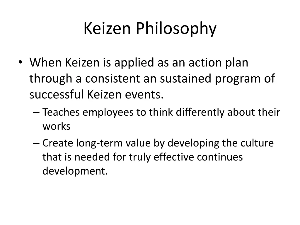 keizen philosophy