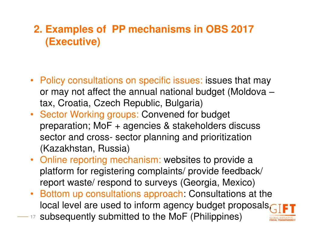 2 examples of pp mechanisms in obs 2017 executive