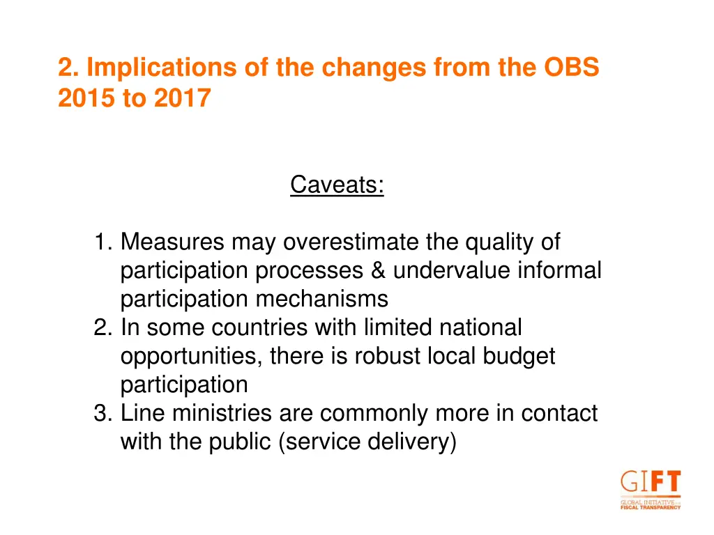 2 implications of the changes from the obs 2015