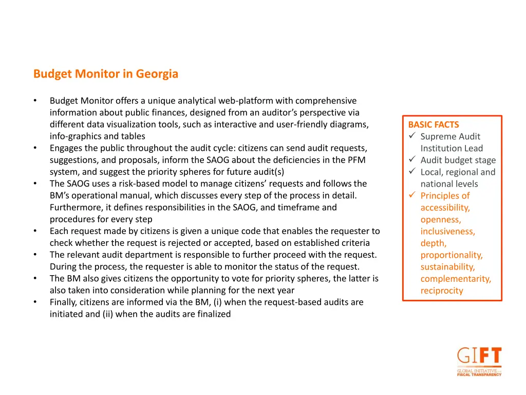 budget monitor in georgia