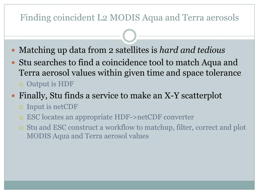finding coincident l2 modis aqua and terra