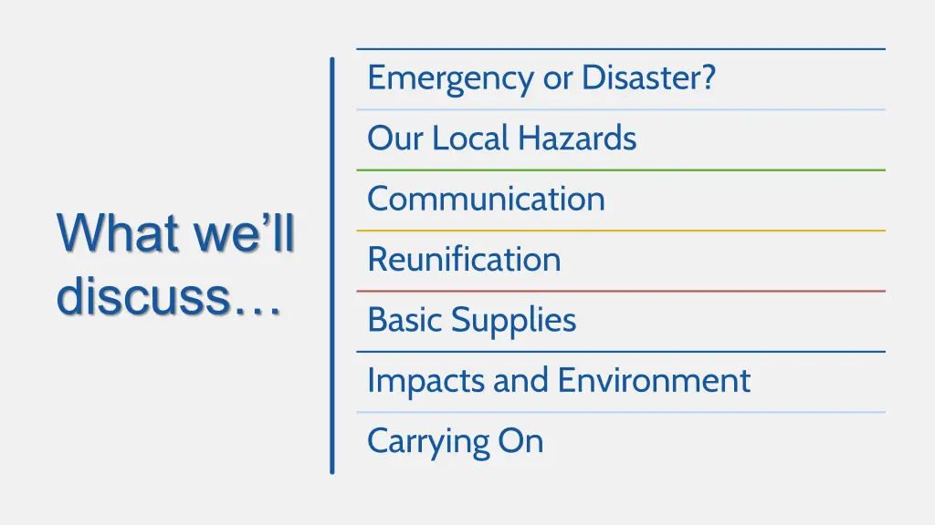 emergency or disaster