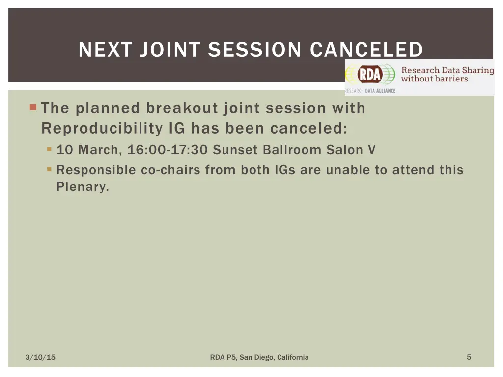next joint session canceled 1