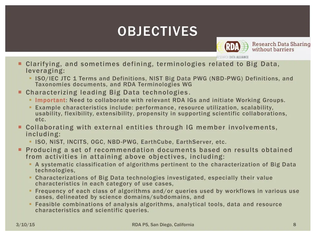 objectives