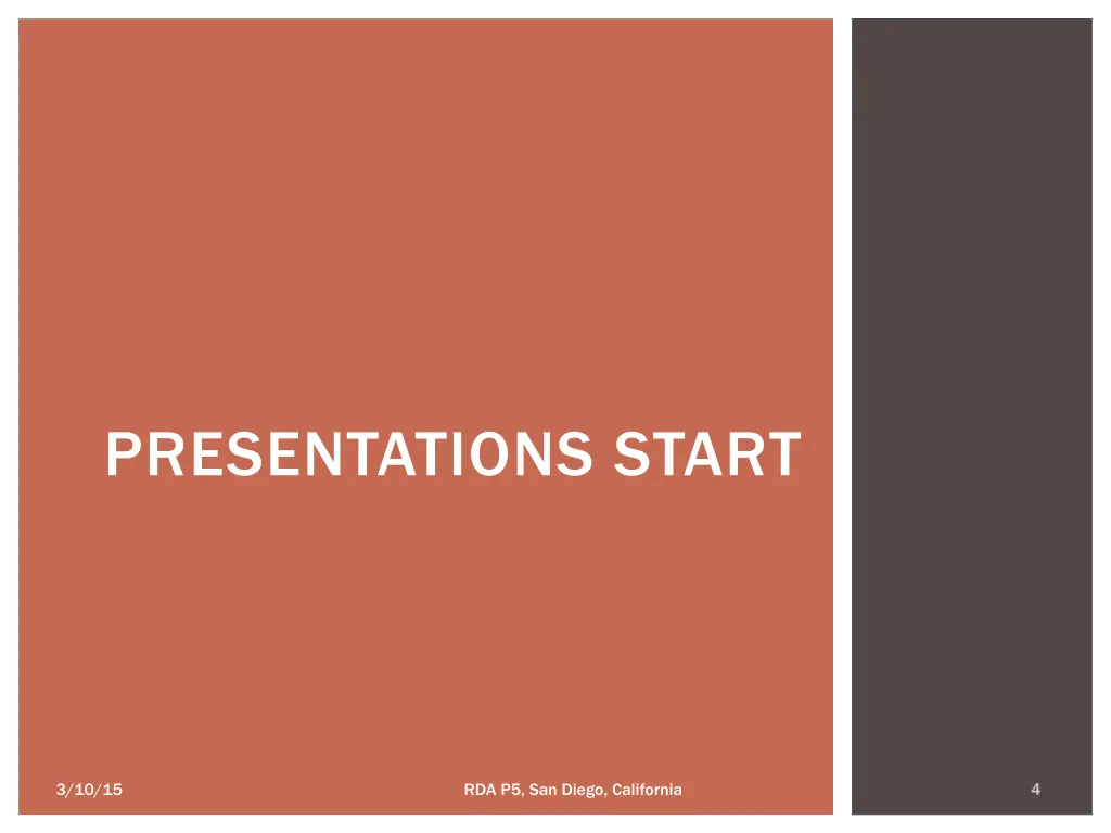 presentations start