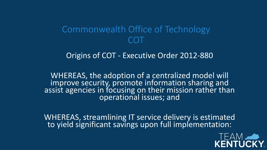 commonwealth office of technology cot