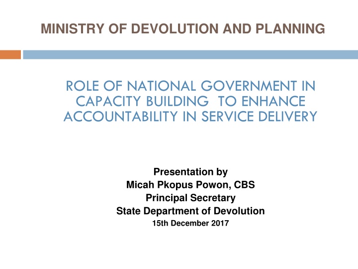 ministry of devolution and planning
