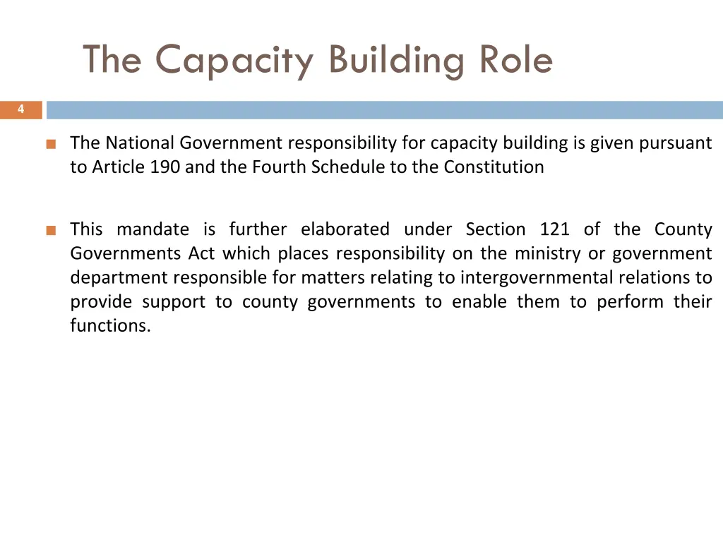 the capacity building role
