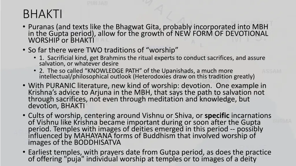bhakti puranas and texts like the bhagwat gita