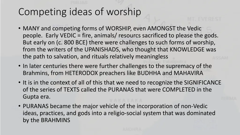 competing ideas of worship