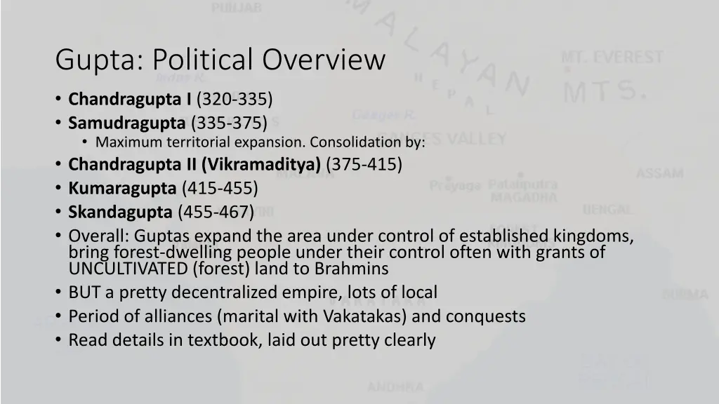 gupta political overview chandragupta