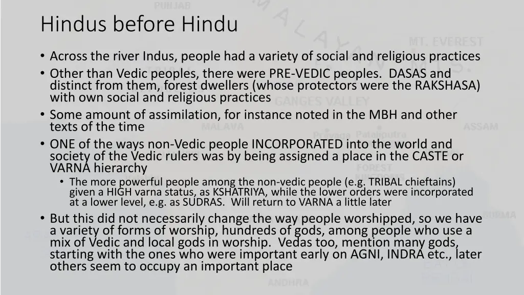 hindus before hindu