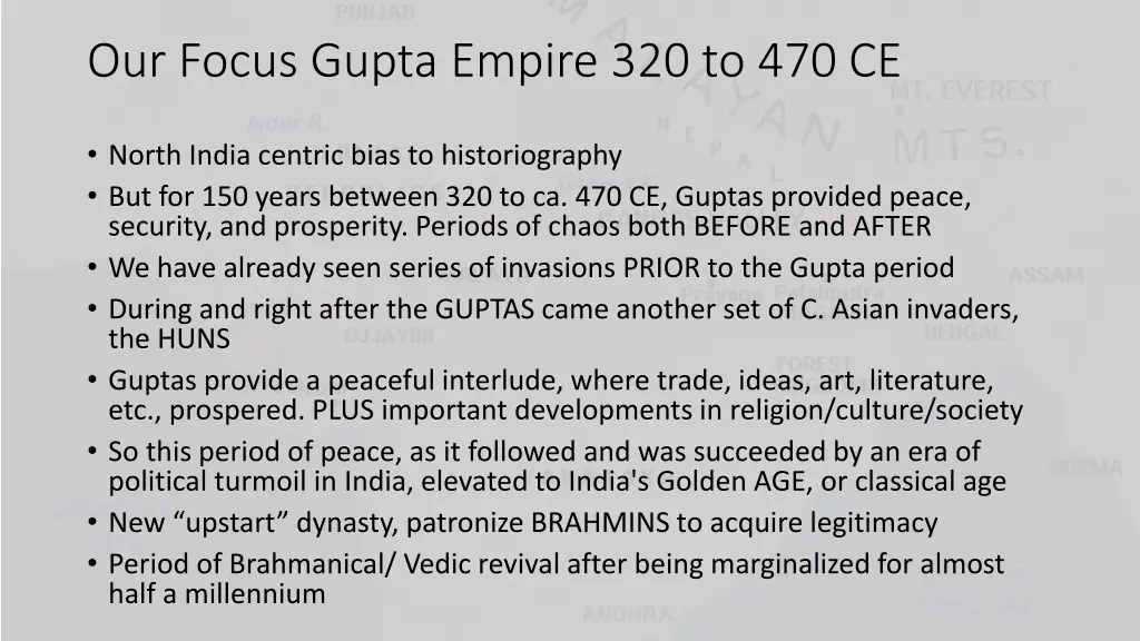 our focus gupta empire 320 to 470 ce