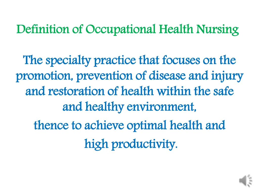 definition of occupational