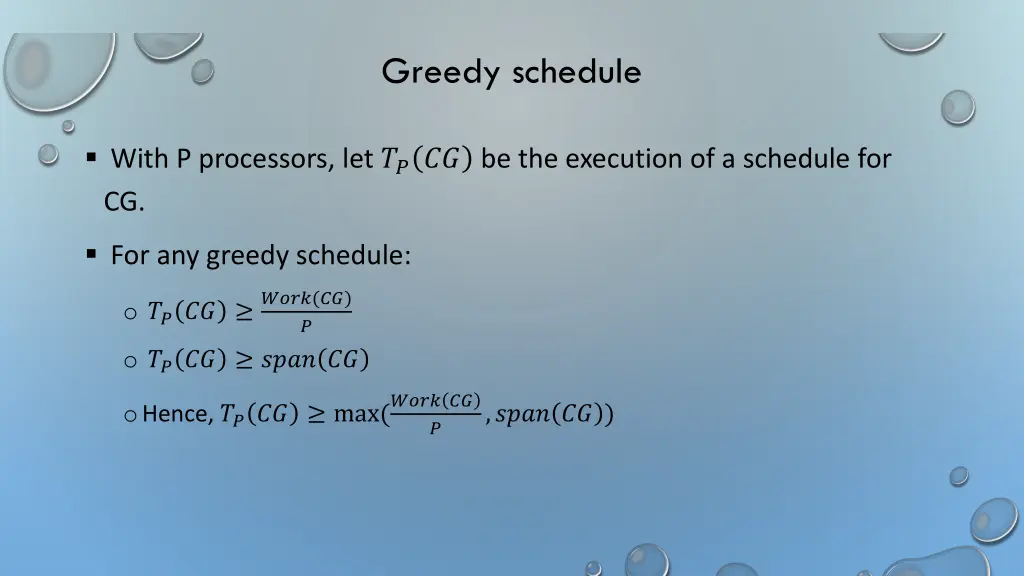 greedy schedule 1