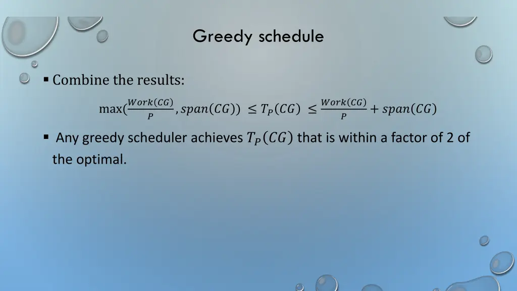 greedy schedule 3