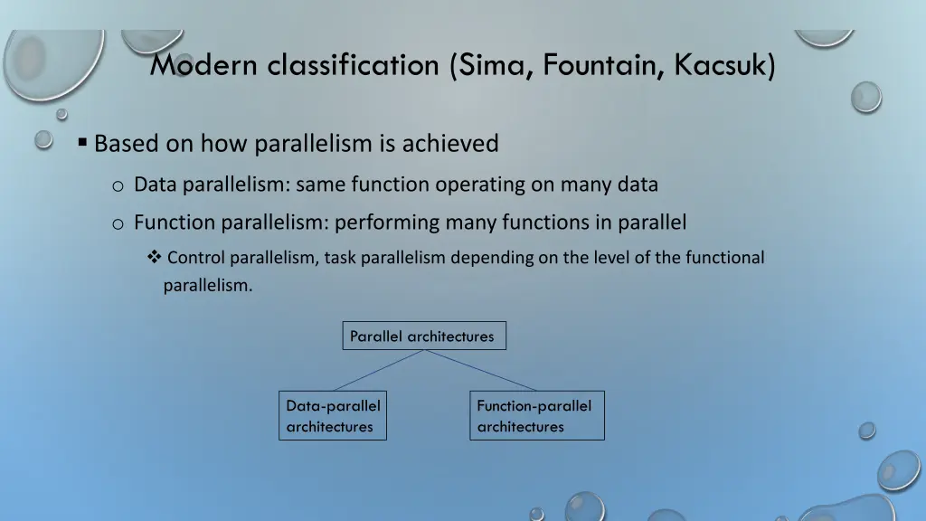 modern classification sima fountain kacsuk