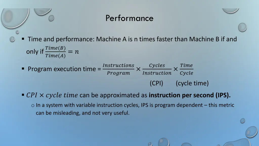 performance
