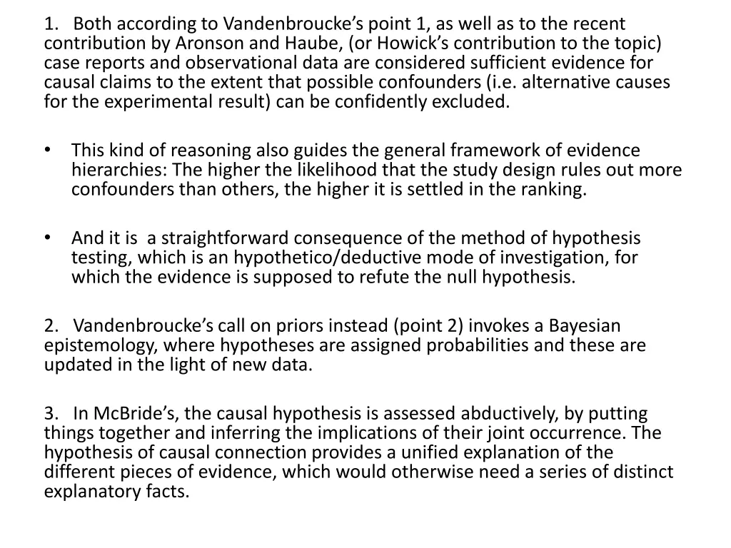 1 both according to vandenbroucke s point