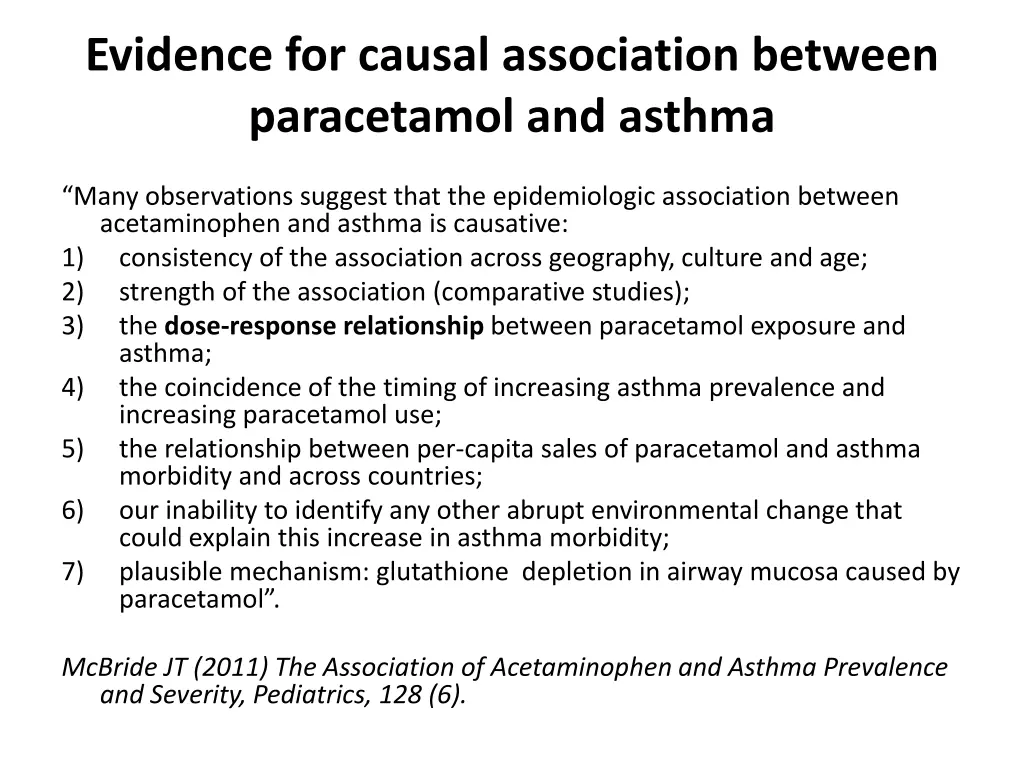 evidence for causal association between 2