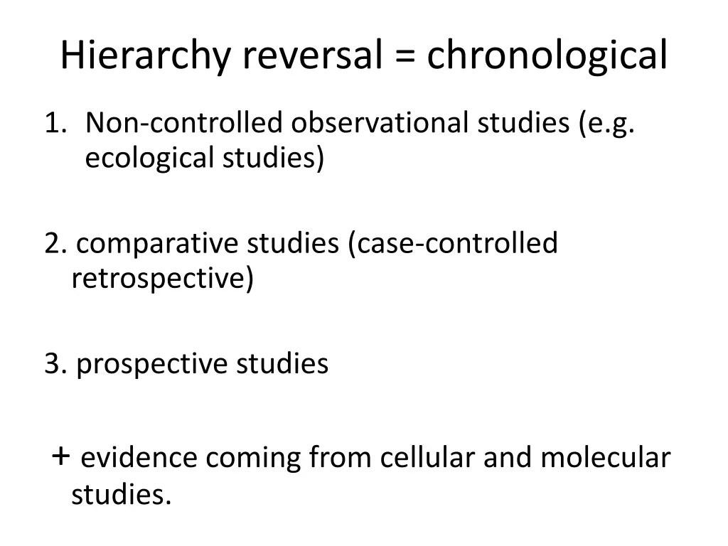 hierarchy reversal chronological