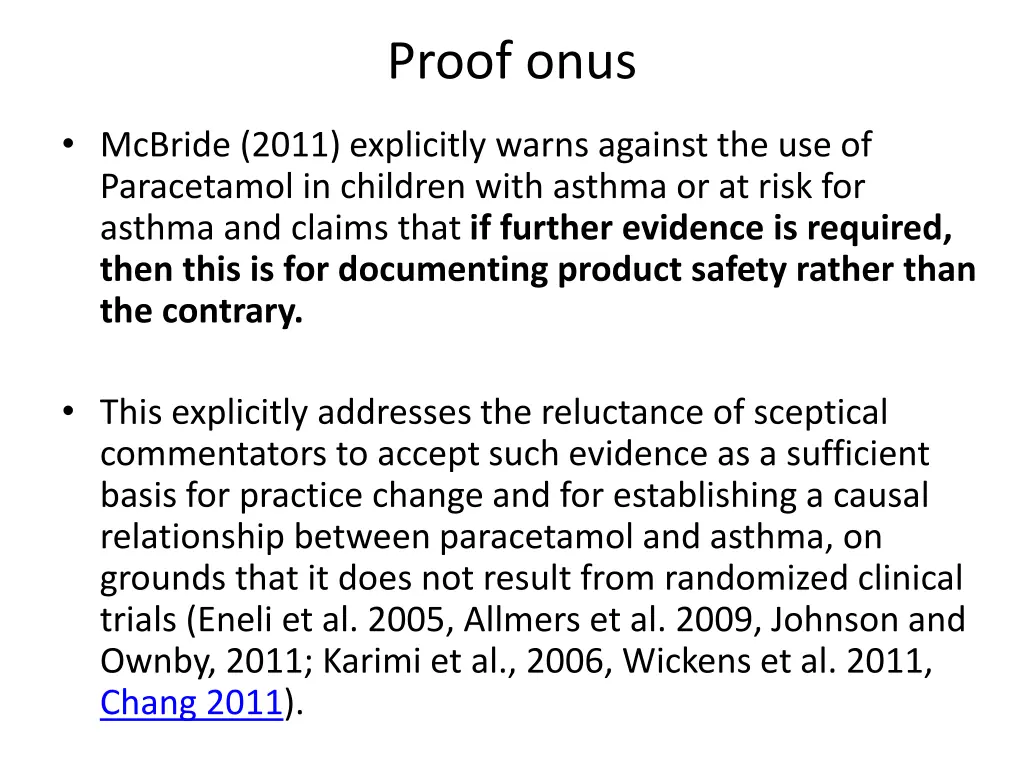 proof onus