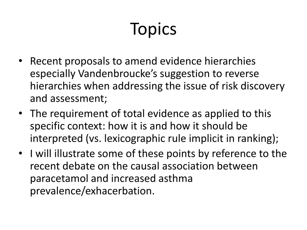 topics