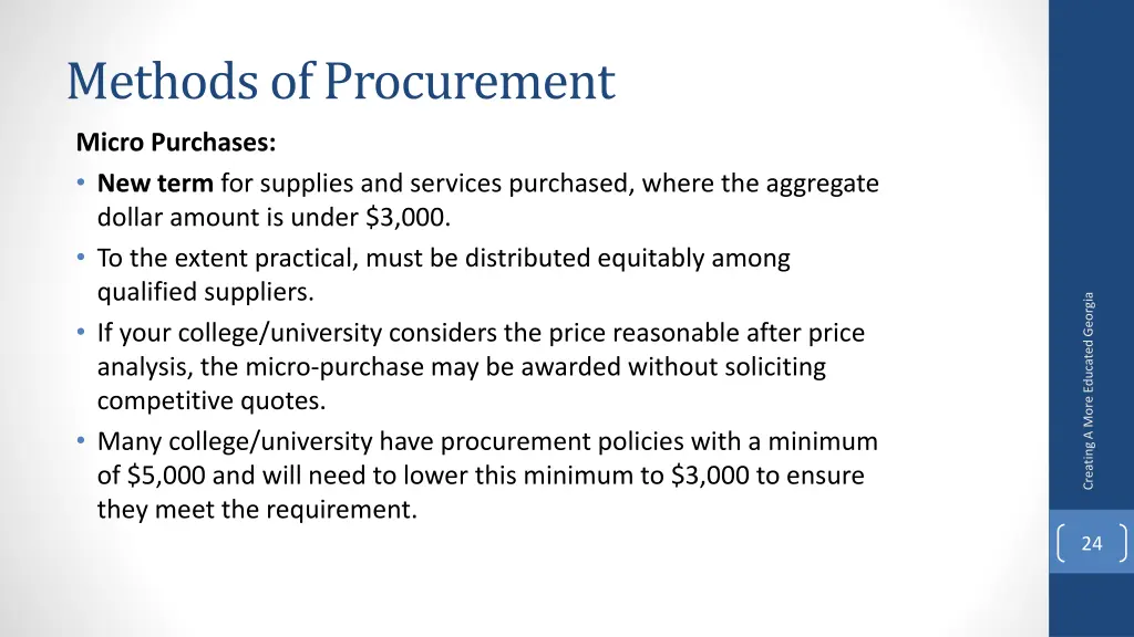methods of procurement
