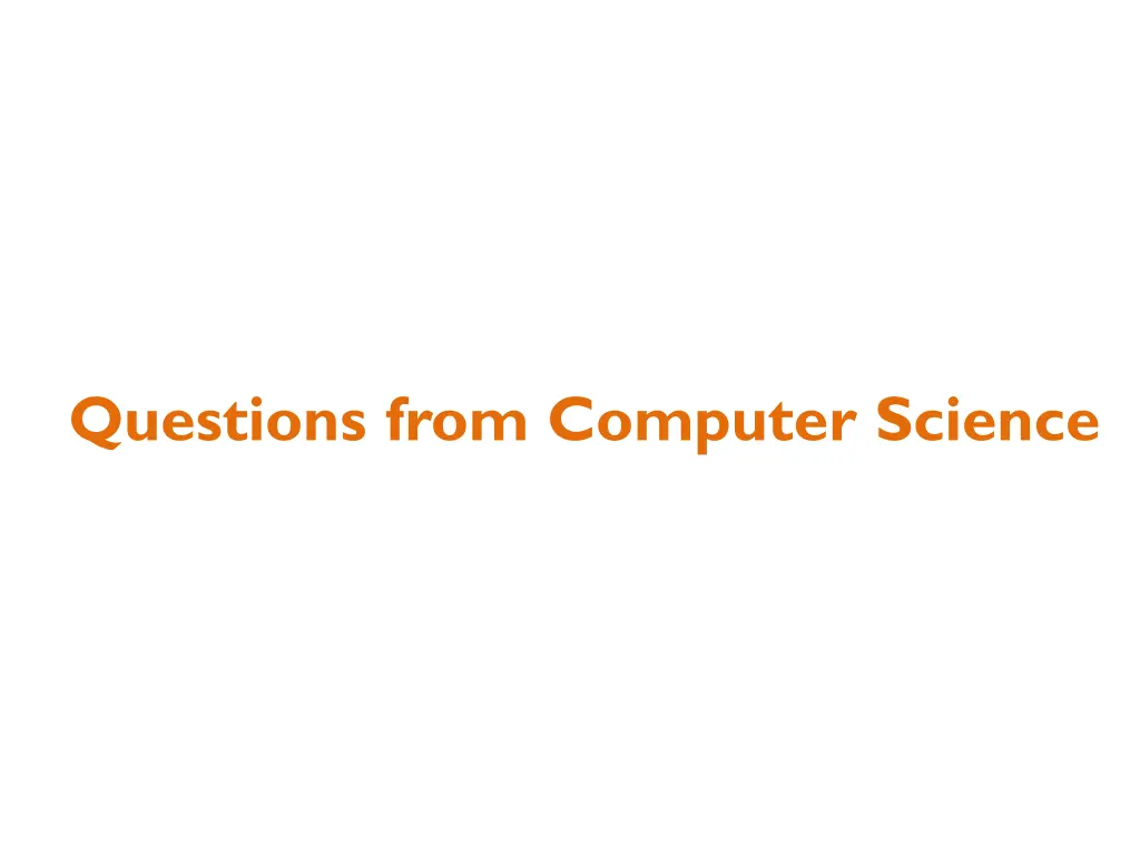 questions from computer science