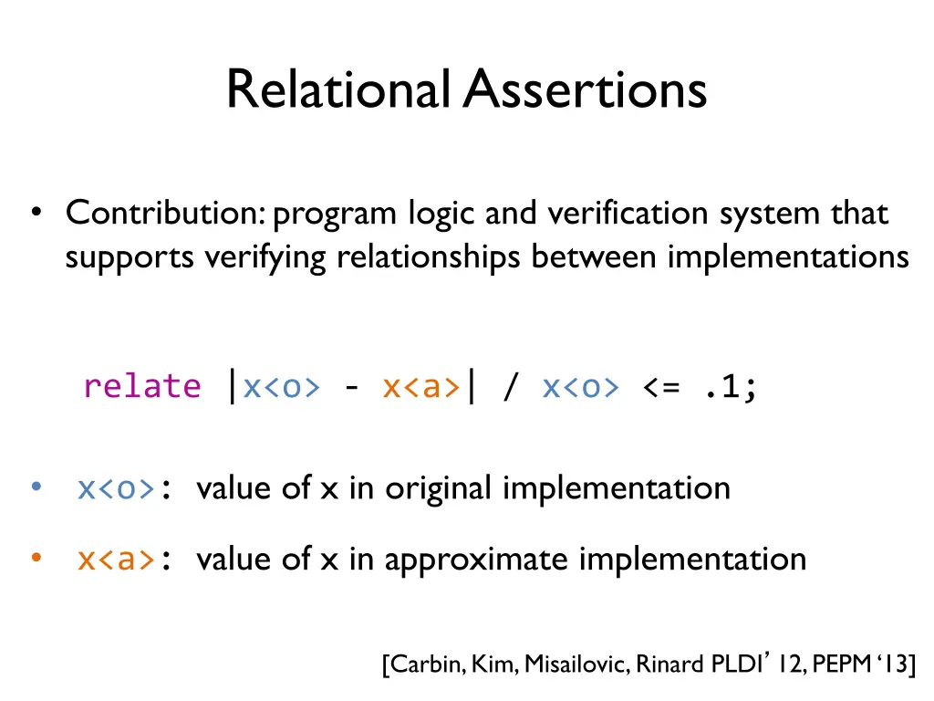 relational assertions