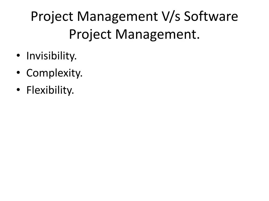 project management v s software project management