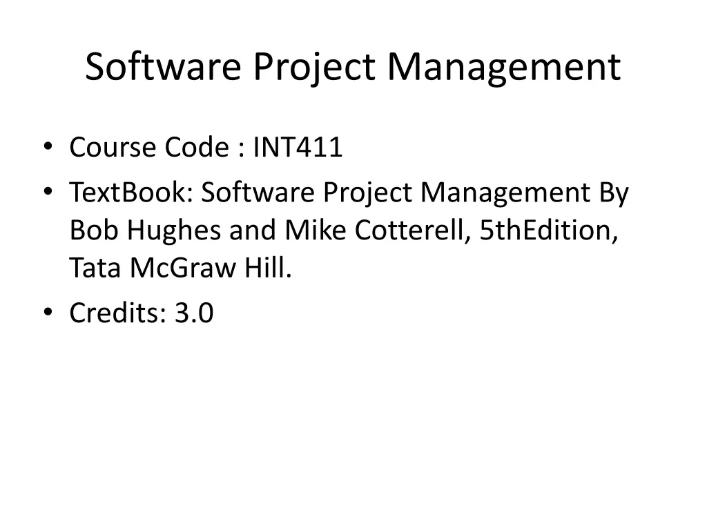 software project management 1