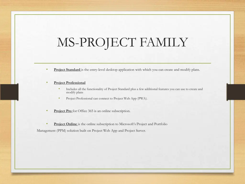 ms project family